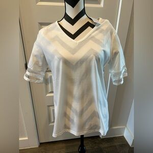 White Short Sleeve Women's Top